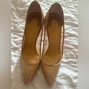 Christian Louboutin Gold Studded Heels